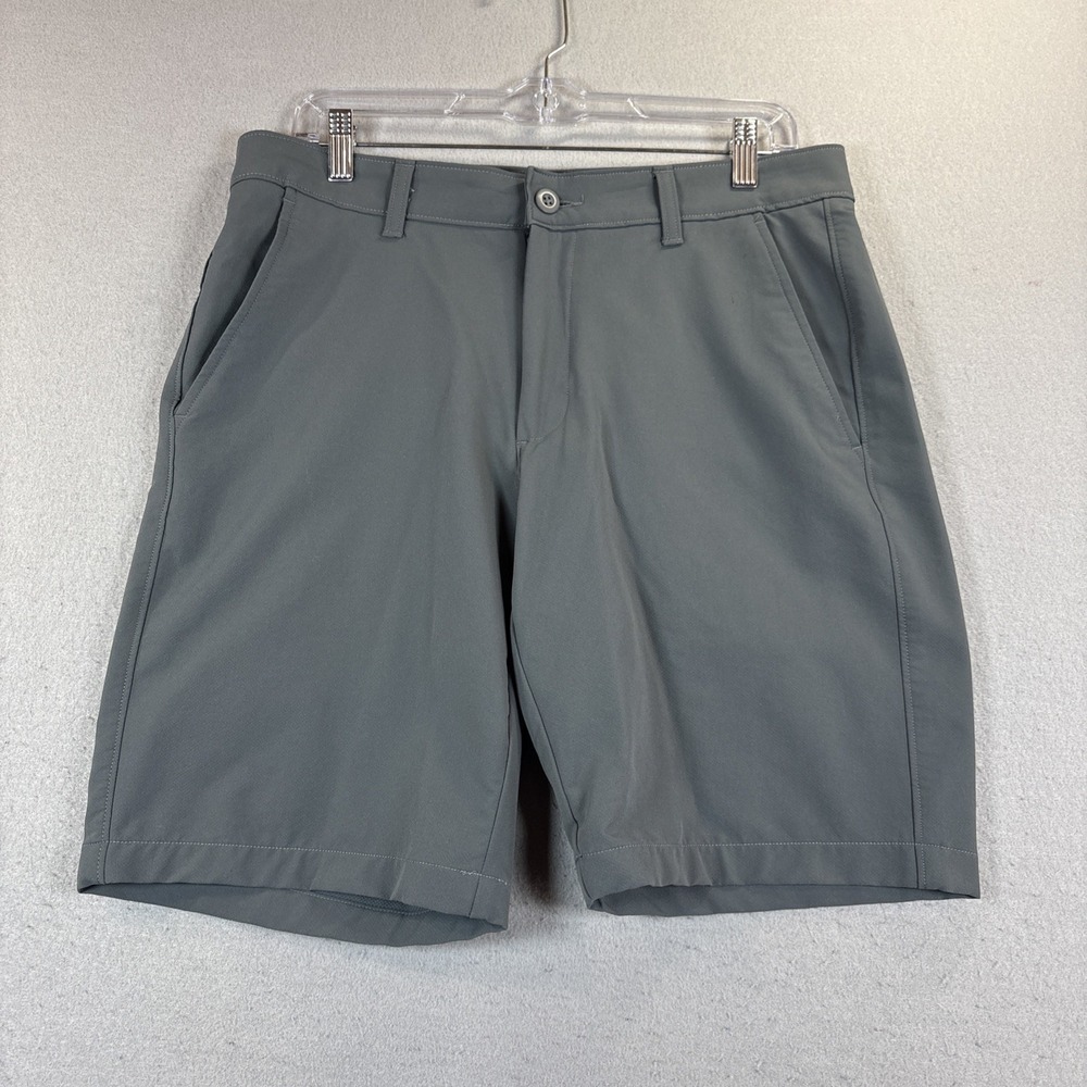 Under Armour Shorts Mens 32 Gray Solid 9" Inseam Hybrid Chino Performance Golf